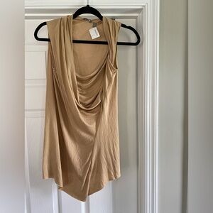 NWT Neiman Marcus Womens Tan Cowl Neck Tank Top  Size XS

Brand new!